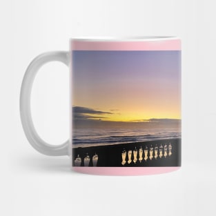 North Sea Sunrise over the Balustrade - Panorama Mug